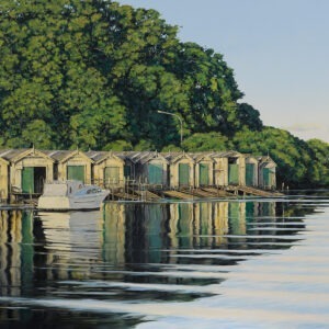 The boats at Orakei by Justin Boroughs